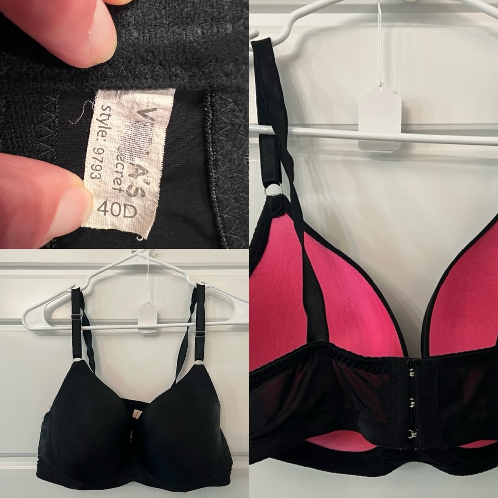 A31-Women’s Bras 6 Pack 40D Padded Underwire Mixed Colors Lightly Used